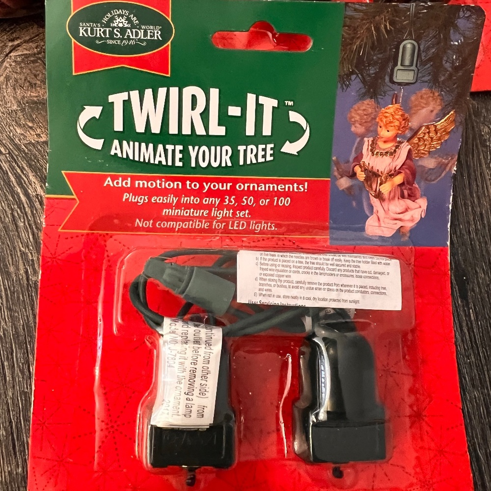 NWT Kurt Adler Twirl-it Motor Ornament NOT for LED lights